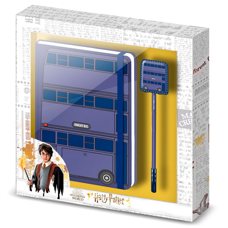 Set de diario y bolígrafo Knight Bus de Harry Potter