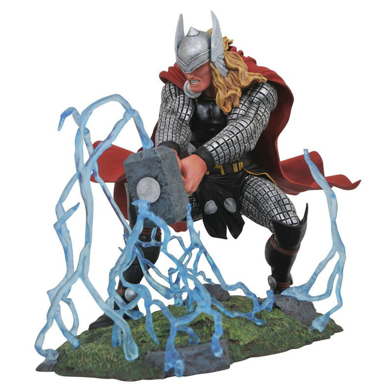 Estatua Marvel Gallery de Thor con martillo y efectos eléctricos azules - 2
