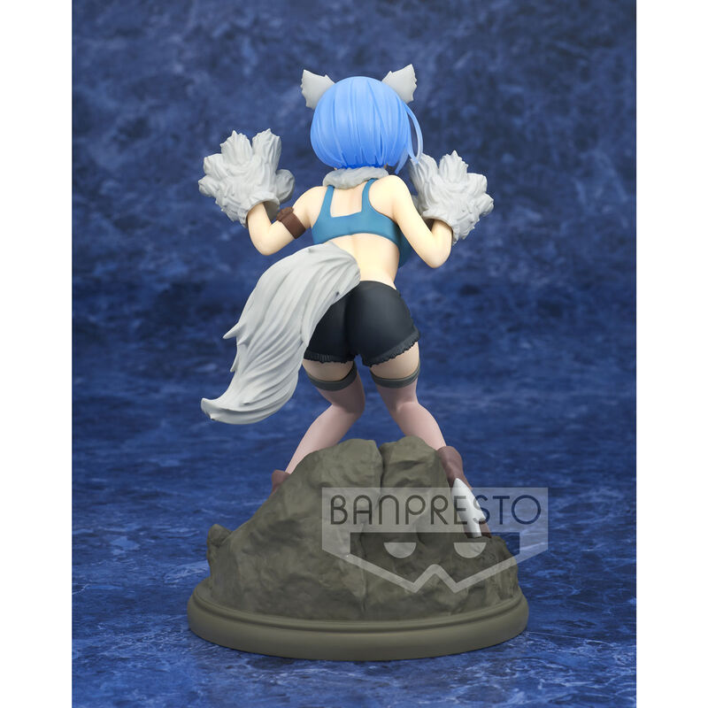 Figura de Ram de Re:Zero Espresto Monster Motions sobre base rocosa - 4