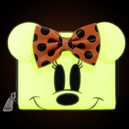 Cartera Fantasma de Minnie Disney Loungefly con lazo naranja de lunares - 2