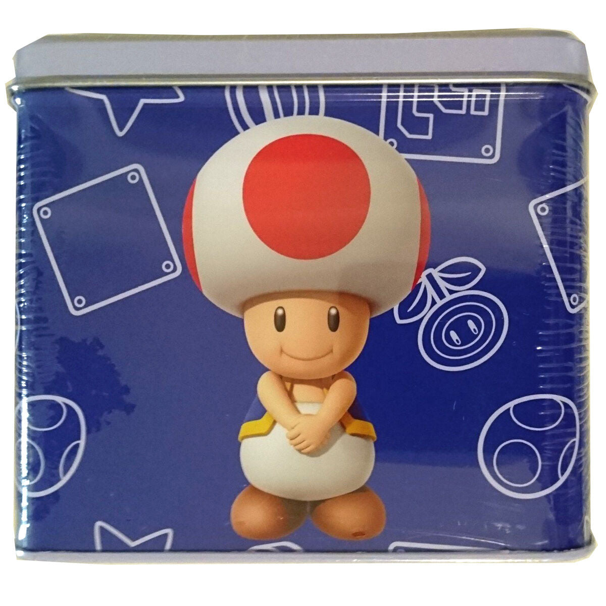 Hucha metálica azul y taza blanca de Toad de Super Mario Nintendo - 3