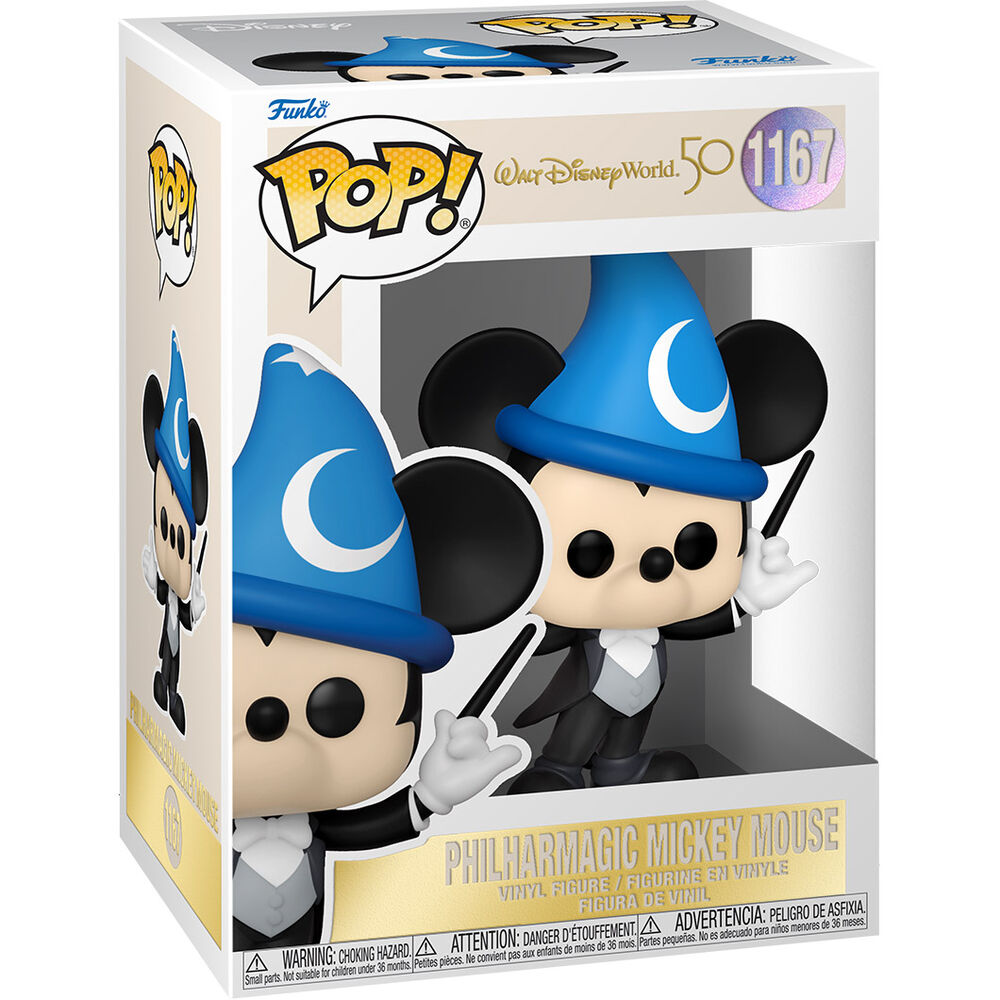 Figura Funko POP de Mickey Philharmagic con sombrero azul y batuta - 3
