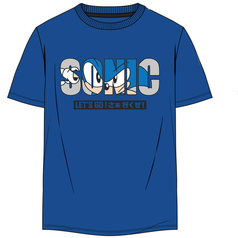 Camiseta azul de Sonic The Hedgehog para adulto