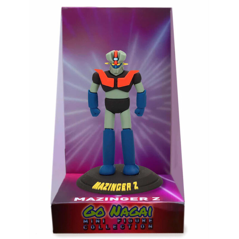 Figura mini de goma de Mazinger Z sobre base negra - 2
