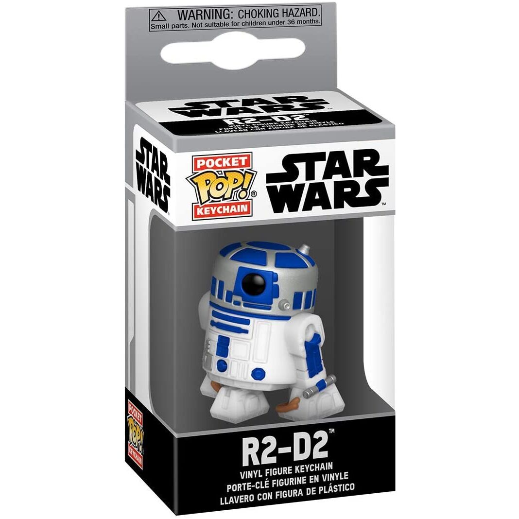Llavero FUNKO Pocket Pop de R2-D2 en blanco y azul - 2