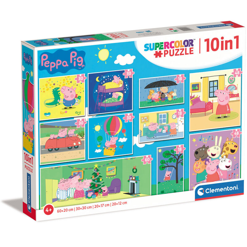 Puzzle Clementoni Peppa Pig 10 en 1 con diez diseños