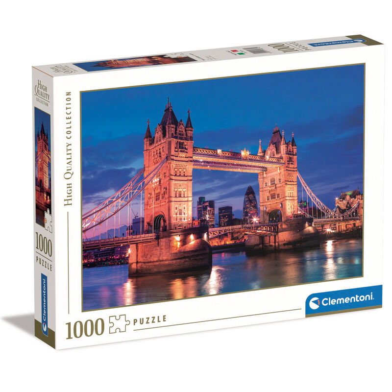 Puzzle Clementoni de 1000 piezas con Tower Bridge de Londres iluminado