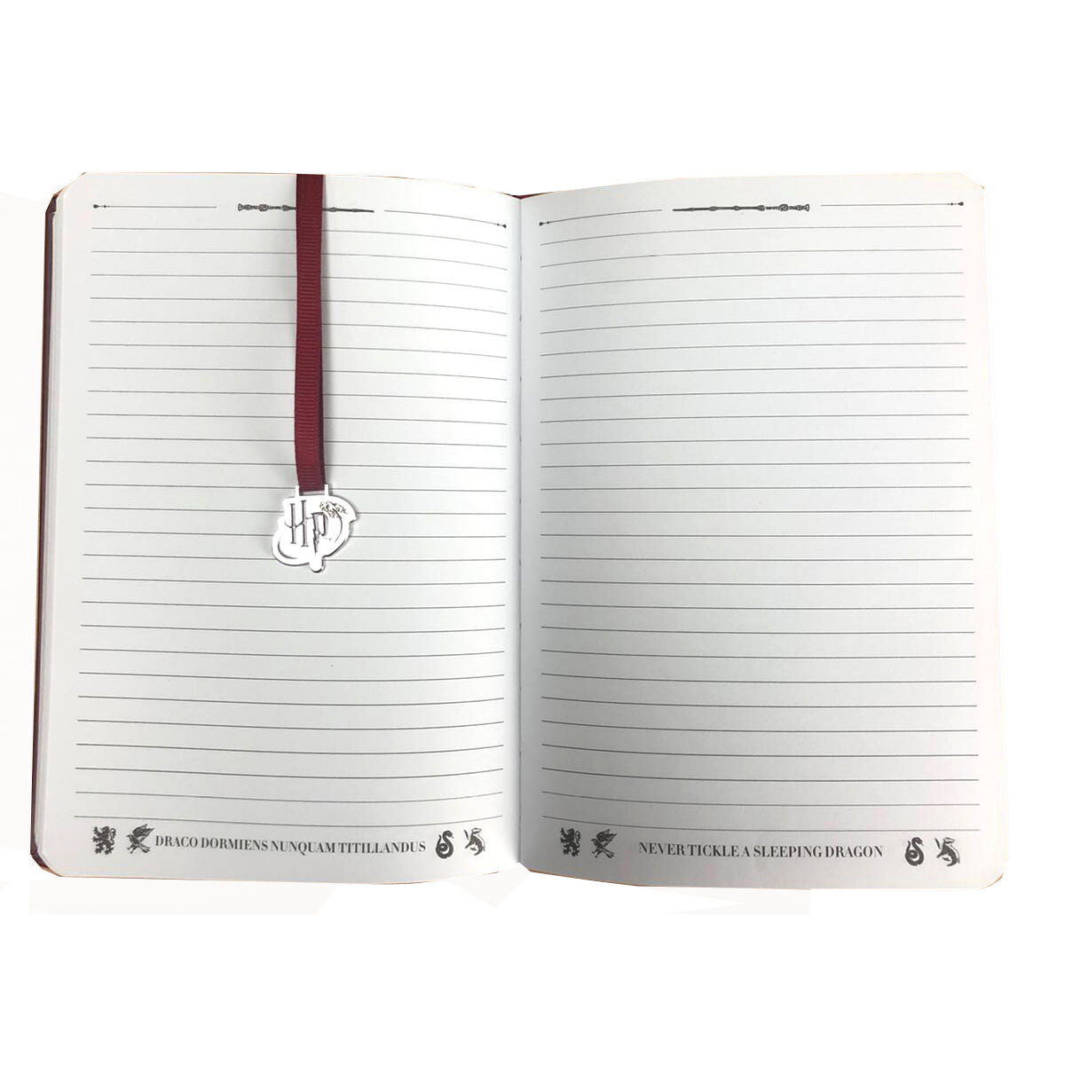 Cuaderno A5 granate de Harry Potter con escudo de Hogwarts - 2
