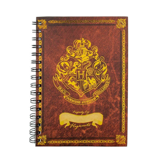 Cuaderno A5 con espiral y escudo de Hogwarts - 2