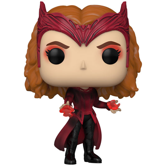 Figura Funko POP! de Scarlet Witch con atuendo rojo y caja con ventana - 2