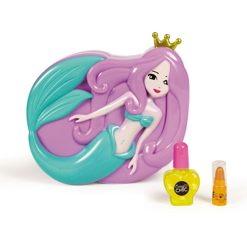 Set de maquillaje Sirena Crazy Chic de Clementoni con sombras, pintalabios y esmaltes - 3