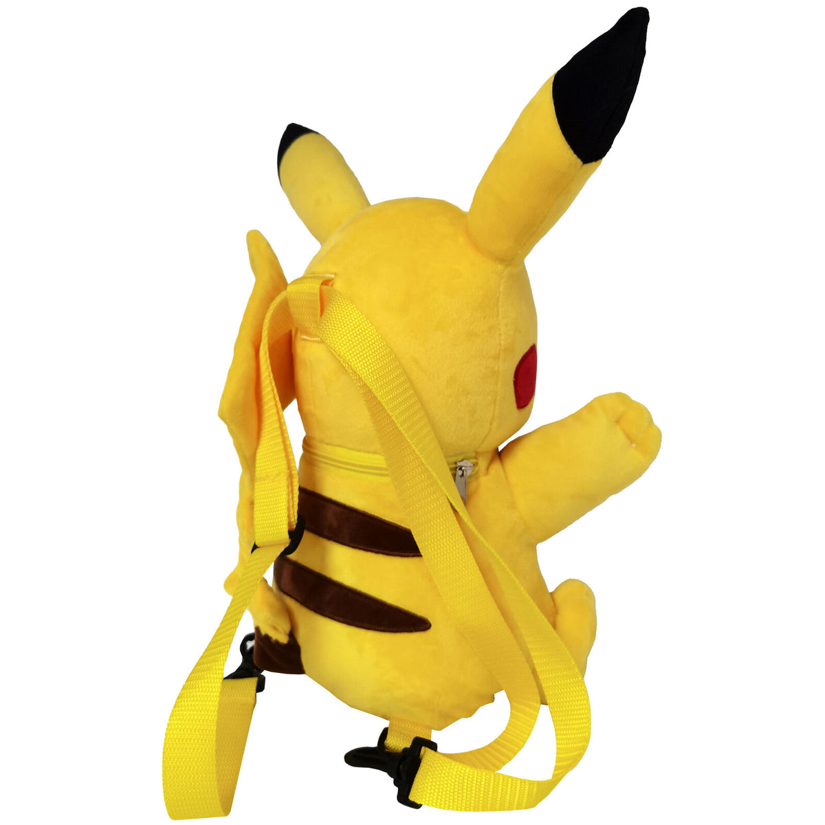 Mochila de peluche amarilla de Pikachu Pokémon con correas - 5
