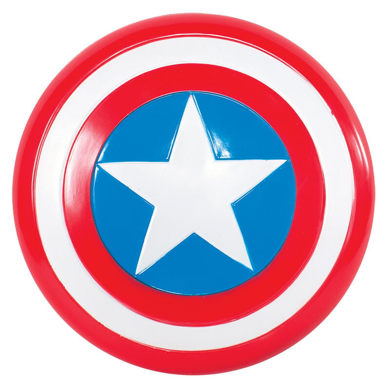 Escudo infantil de Capitán América Marvel en rojo, blanco y azul