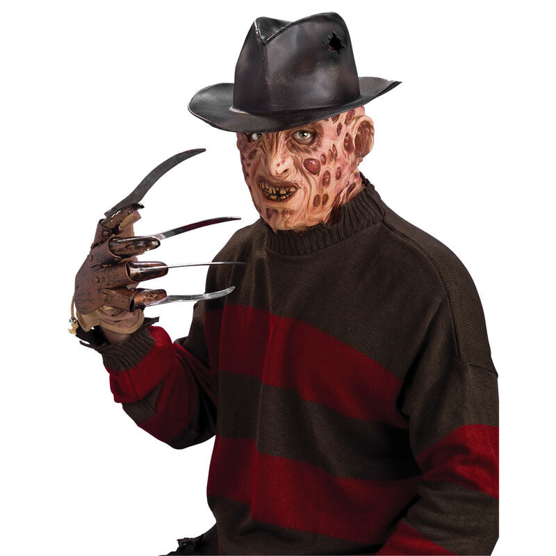 Sombrero negro de Freddy Krueger con diseño envejecido