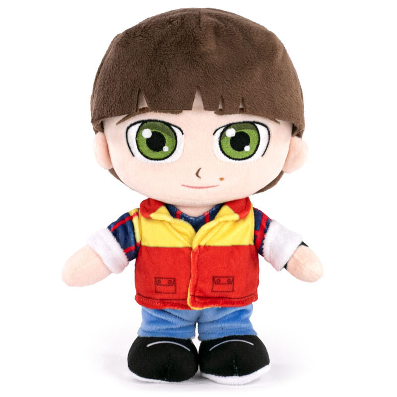 Peluche de Will de Stranger Things con chaleco rojo y amarillo