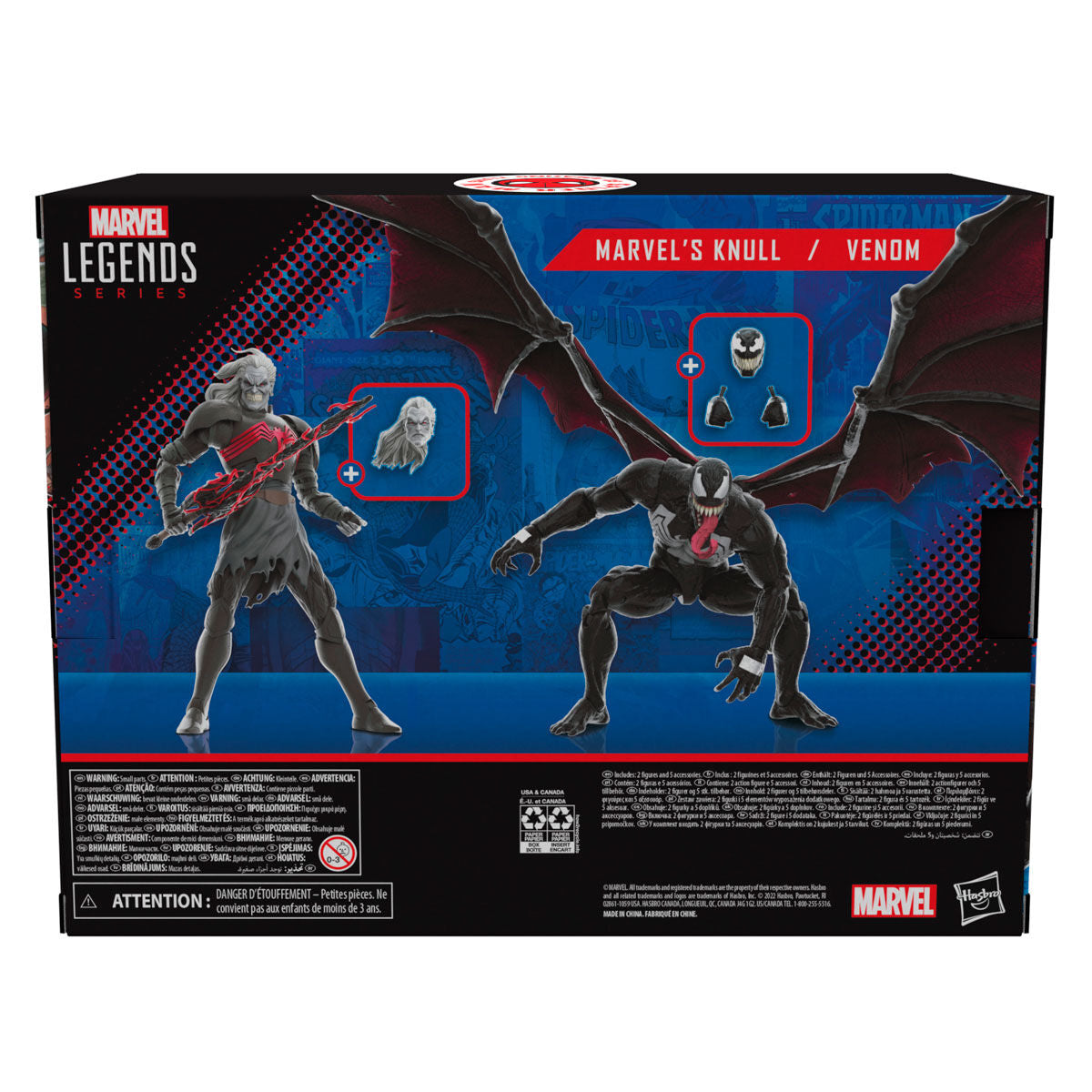 Blíster Marvel Legends con figuras articuladas de Knull y Venom - 18