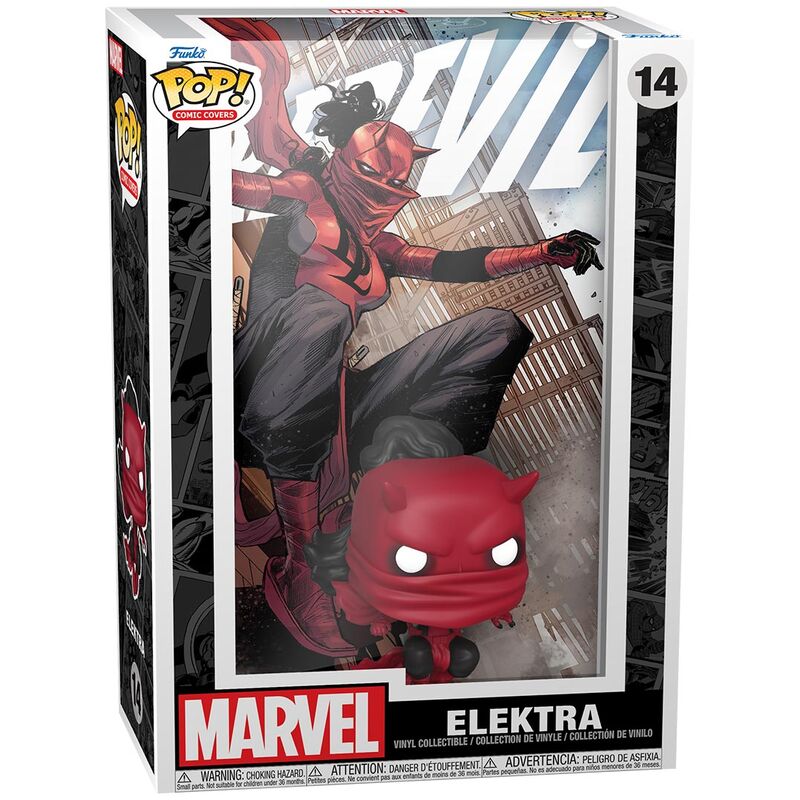 Figura Funko POP! Comic Covers Marvel de Elektra en caja ilustrada - 3