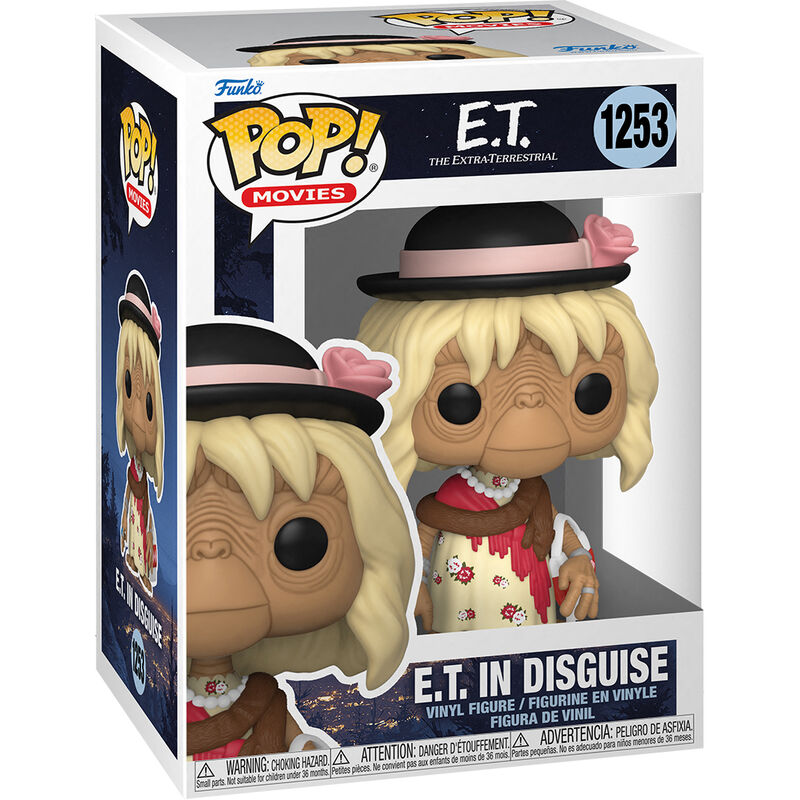 Figura Funko POP! de E.T. disfrazado con sombrero y vestido floral - 3