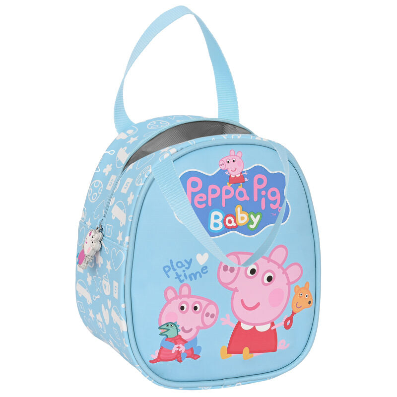Bolsa portameriendas térmica azul Baby Peppa Pig - 4