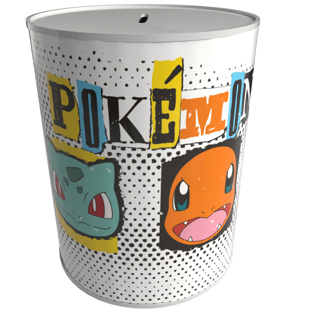 Hucha Pokémon blanca con Pikachu y Bulbasaur - 2
