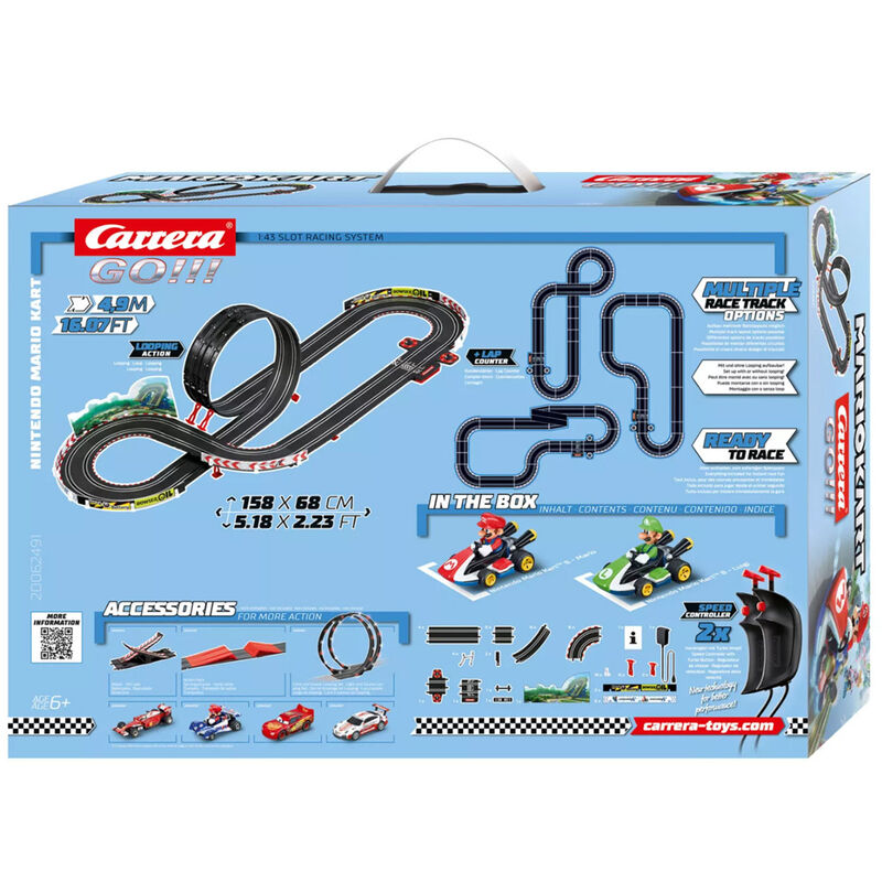 Circuito Carrera GO!!! de Mario Kart con karts de Mario y Luigi - 3