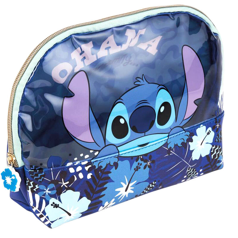 Neceser azul de Stitch Disney con estampado floral - 5