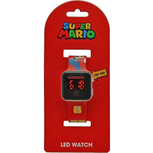 Reloj LED rojo de Nintendo Super Mario Bros con correa decorada - 2