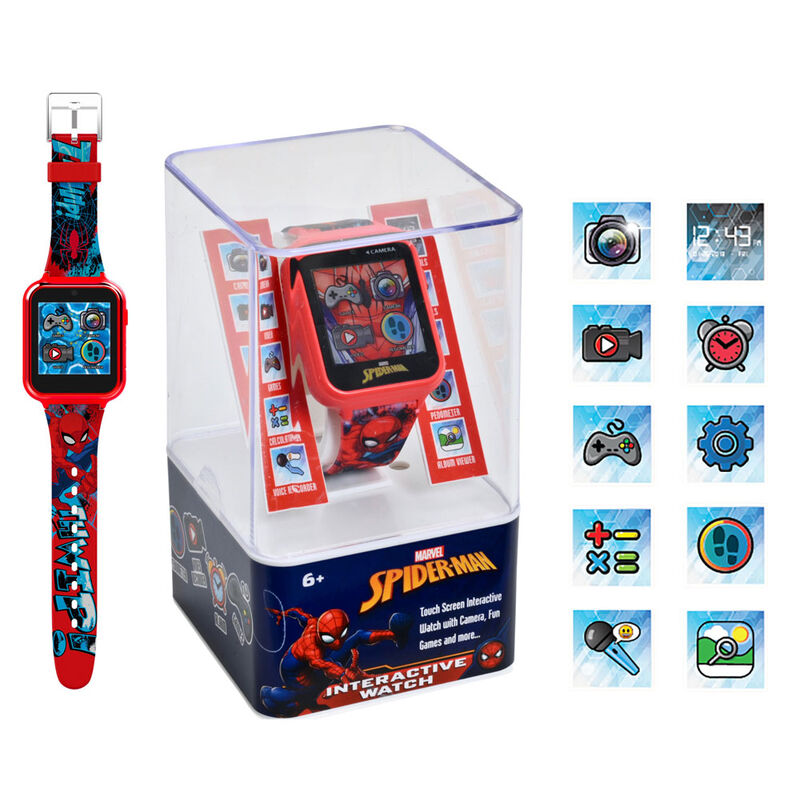 Reloj inteligente Spider-Man Marvel rojo y azul con cámara - 3