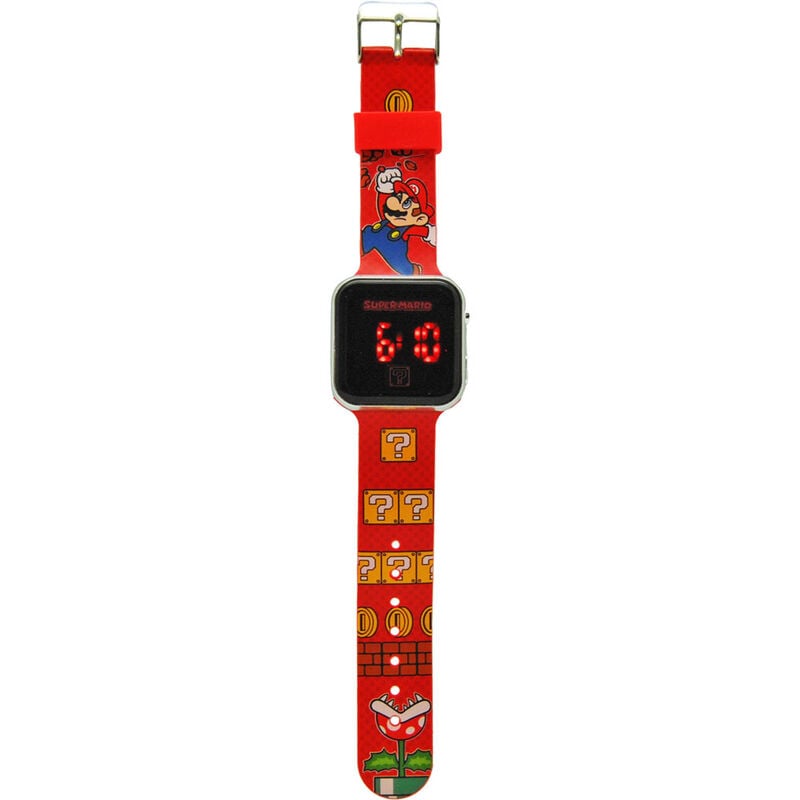 Reloj LED rojo de Nintendo Super Mario Bros con correa decorada - 3