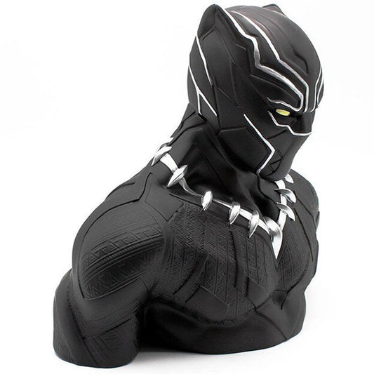 Busto hucha de Black Panther en PVC con collar plateado - 3