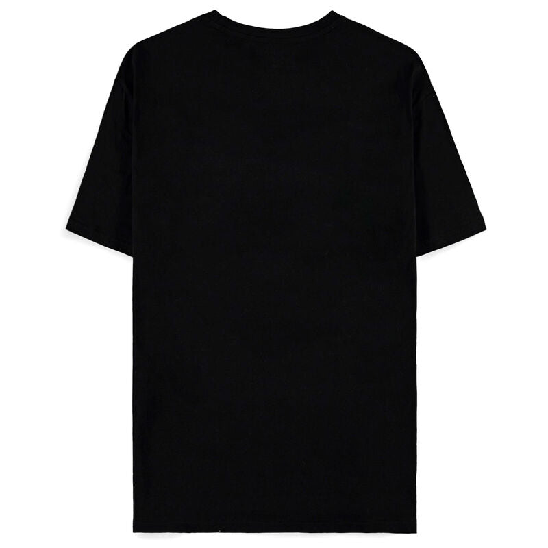 Camiseta negra Stranger Things Fire Logo con llamas amarillas y rojas - 2