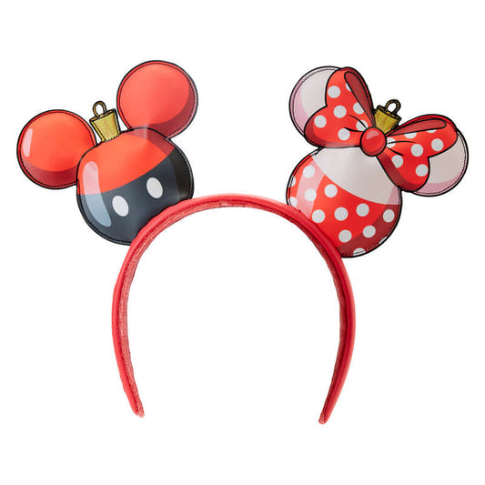 Diadema navideña Disney Loungefly con orejas de Mickey y Minnie - 2
