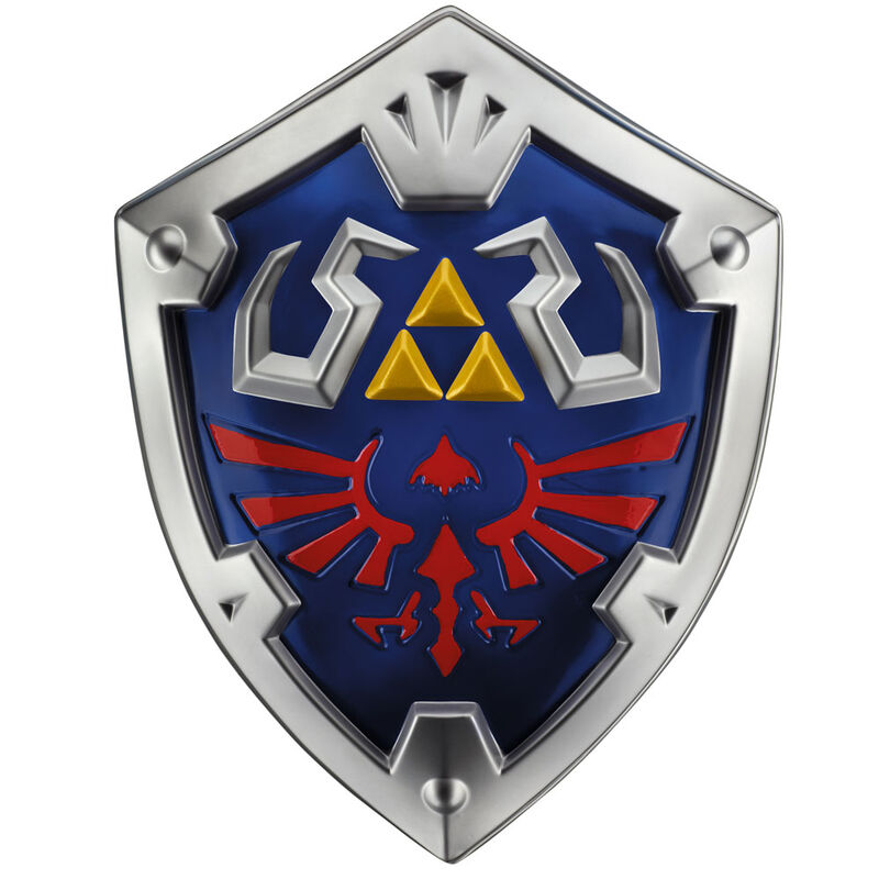 Escudo Hyliano de Link Zelda azul y plateado