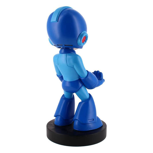 Soporte Cable Guy de Mega Man azul sobre base negra - 5