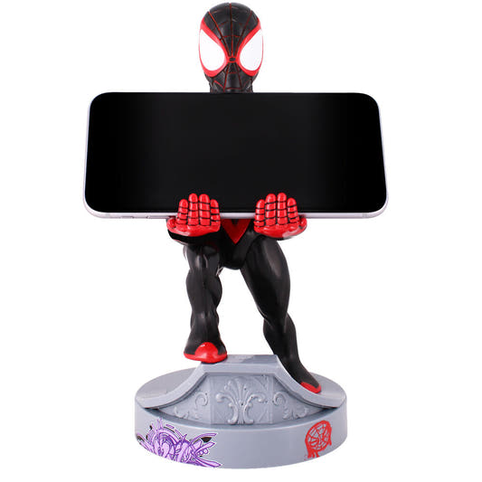 Figura soporte Cable Guy de Miles Morales Spider-Man en negro y rojo - 5