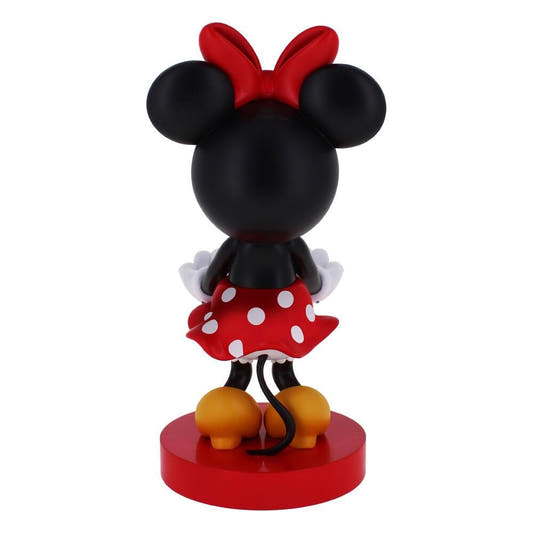 Soporte Cable Guy de Minnie Disney con lazo rojo y vestido de lunares - 3