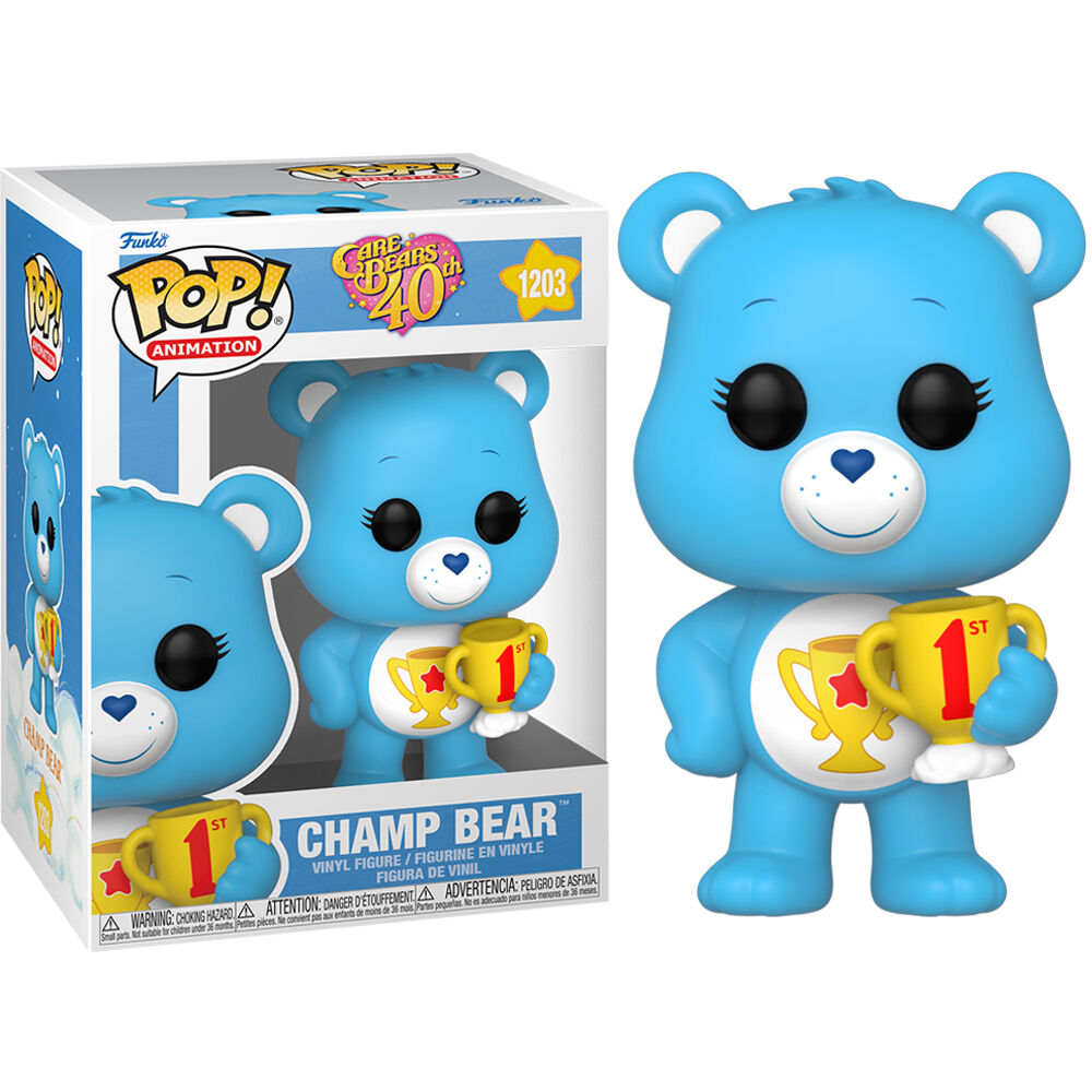 Figura Funko POP! Champ Bear azul con trofeo y copa - 5