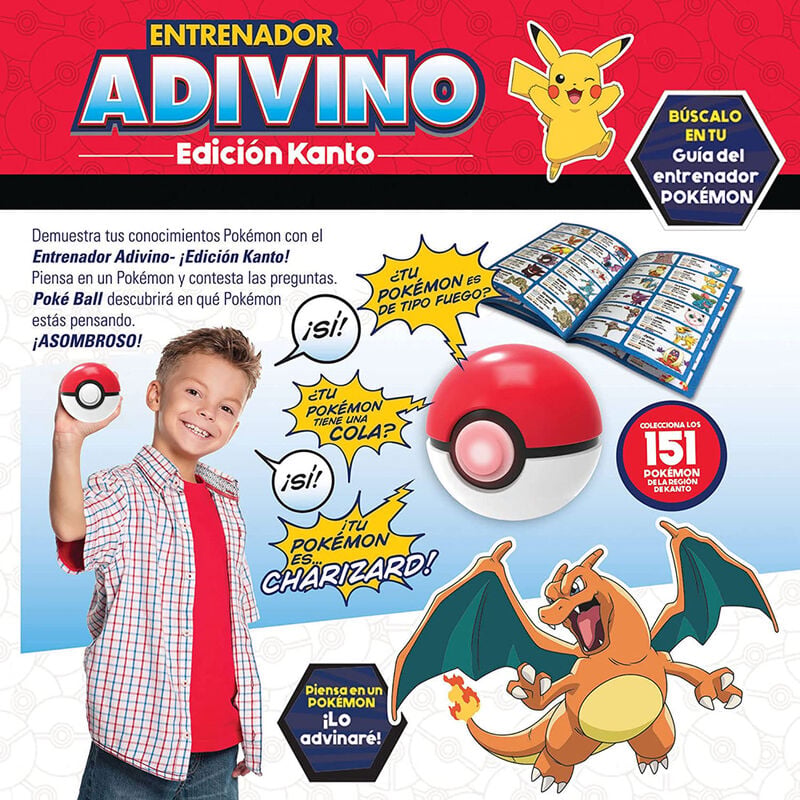 Juego Pokémon Entrenador Adivino Edición Kanto con Poké Ball - 2