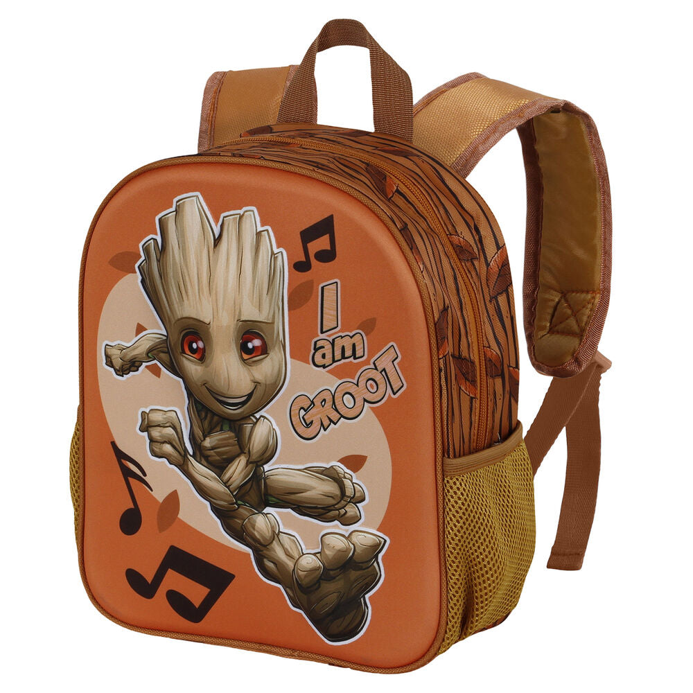 Mochila 3D de Groot Marvel en color marrón anaranjado - 4