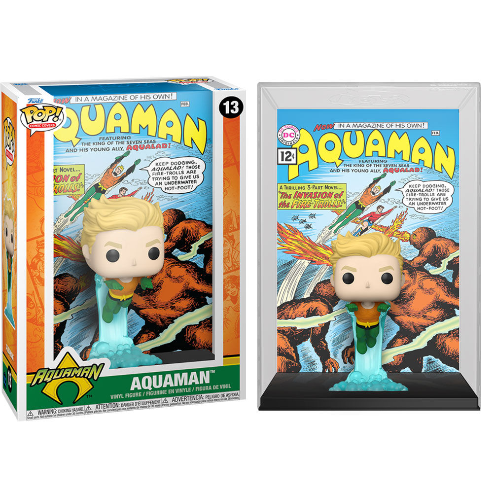 Figura FUNKO POP! de Aquaman con portada de cómic DC Comics - 3