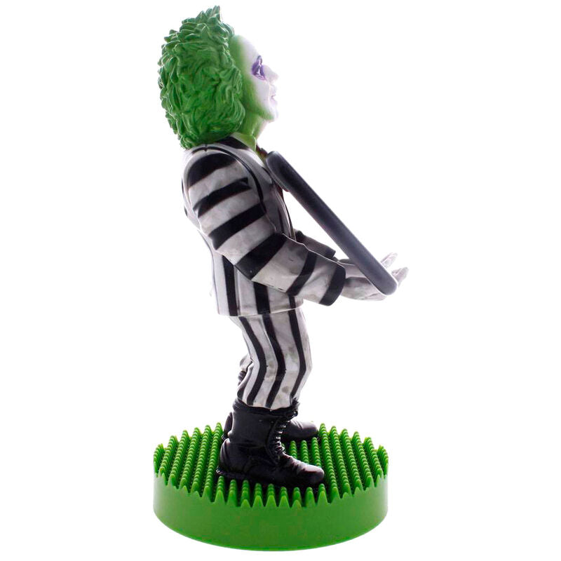 Soporte Cable Guy de Beetlejuice con traje a rayas y base verde - 5