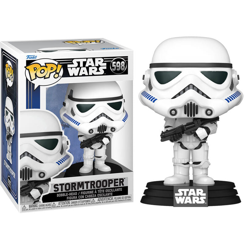 Figura Funko POP! Star Wars Stormtrooper con bláster y base negra - 3