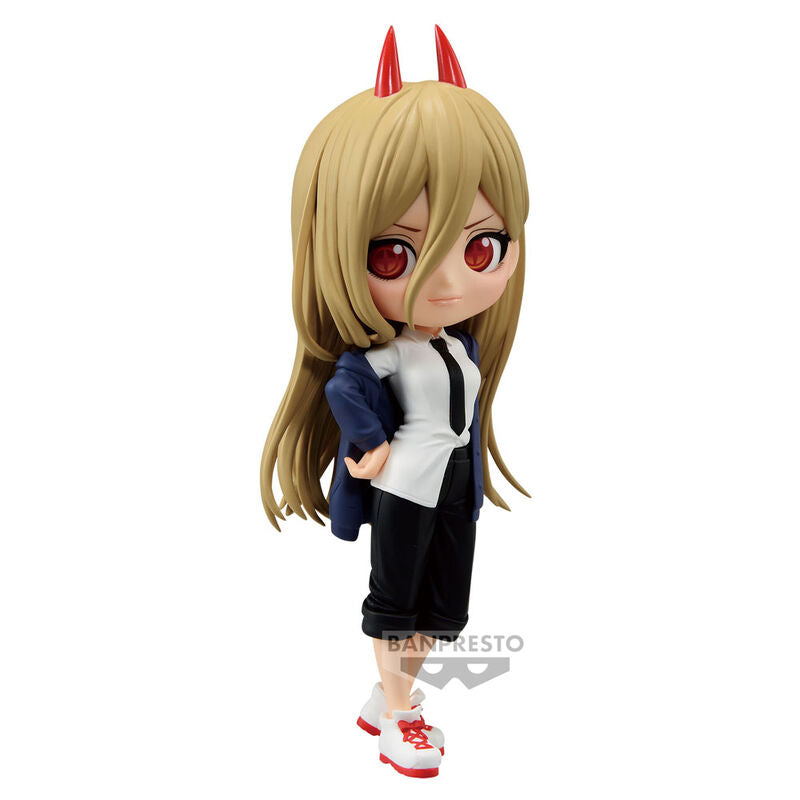 Figura Q Posket de Power de Chainsaw Man con cabello rubio y cuernos rojos - 4