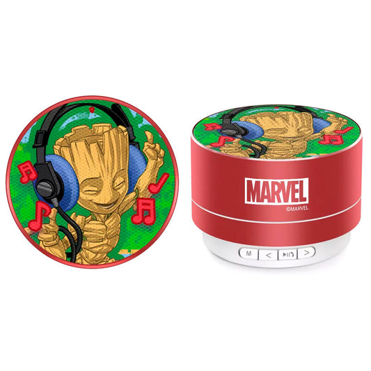 Altavoz portátil rojo de Marvel con ilustración de Groot - 2