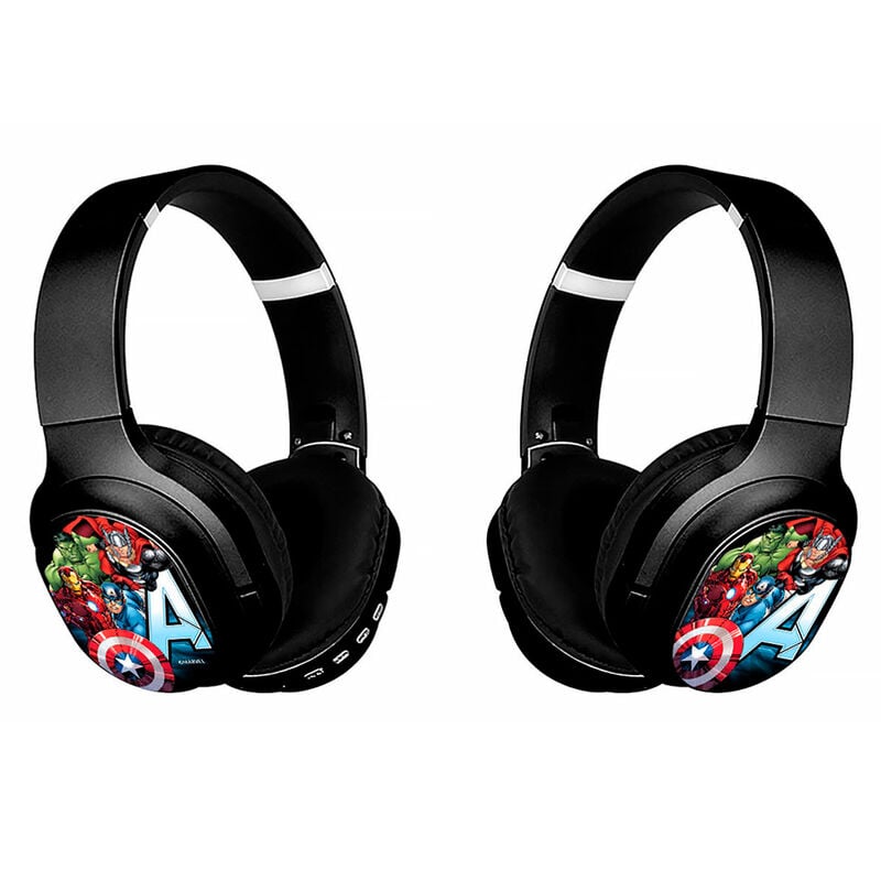 Auriculares inalámbricos negros de Los Vengadores Marvel