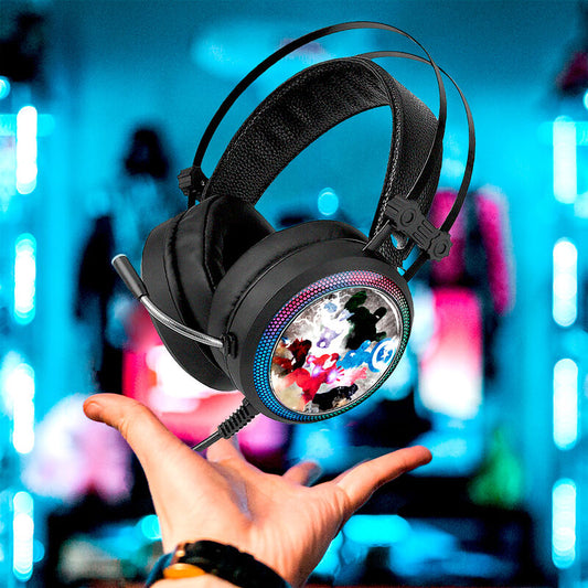 Auriculares gaming Avengers Marvel negros con iluminación LED y micrófono flexible - 2