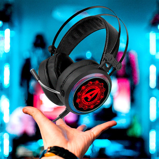 Auriculares gaming Avengers Marvel negros con iluminación LED y micrófono flexible - 2