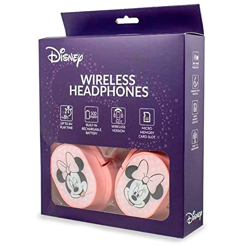 Auriculares inalámbricos rosas de Minnie Disney con lunares blancos - 5