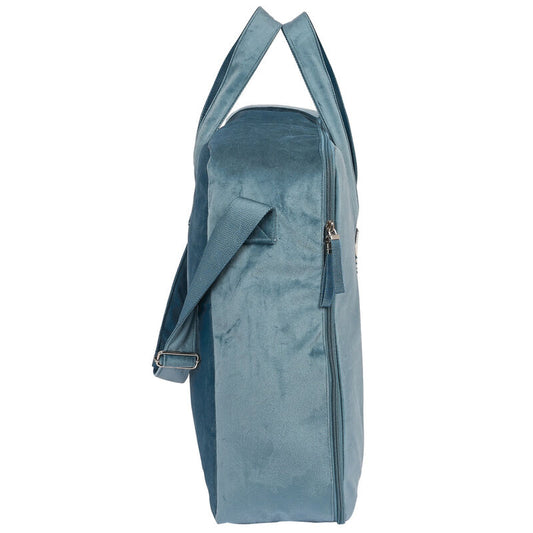 Maleta de maternidad SAFTA Leaves azul con estampado de hojas - 3
