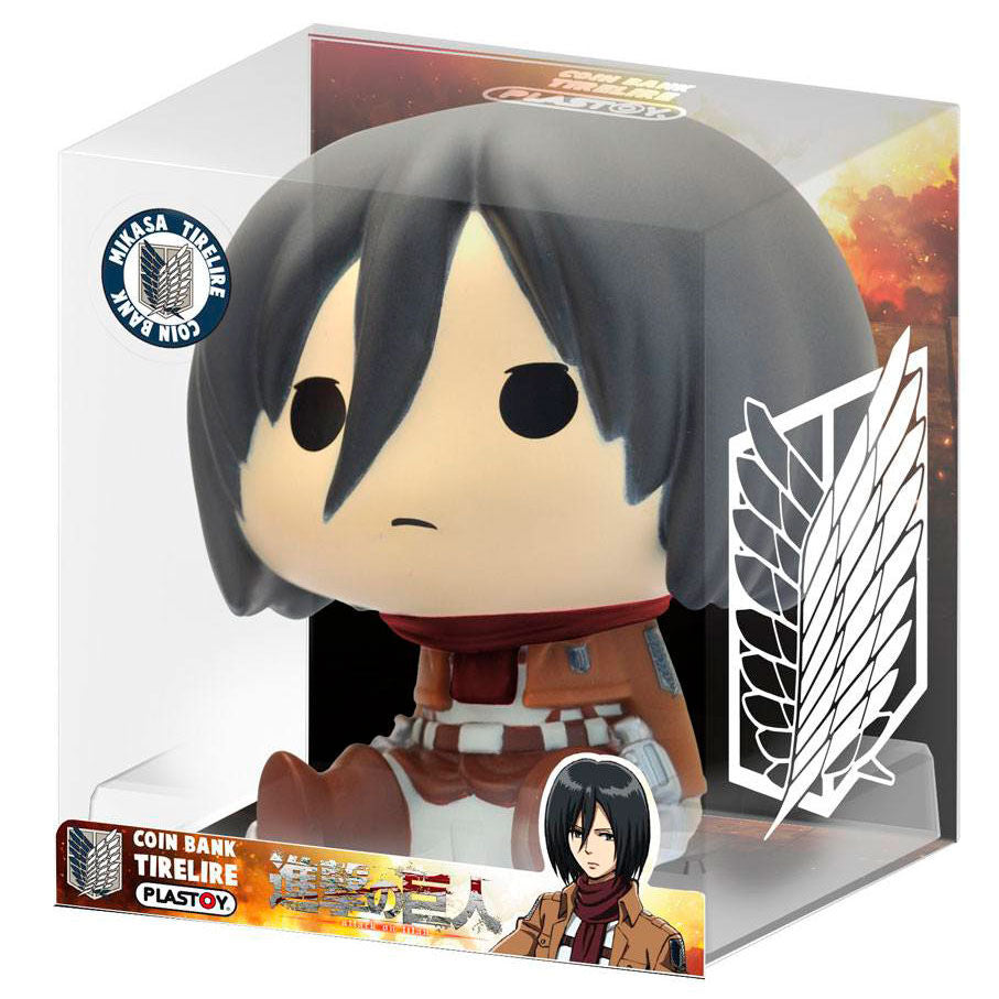 Hucha de Mikasa Chibi de Attack on Titan en PVC - 3